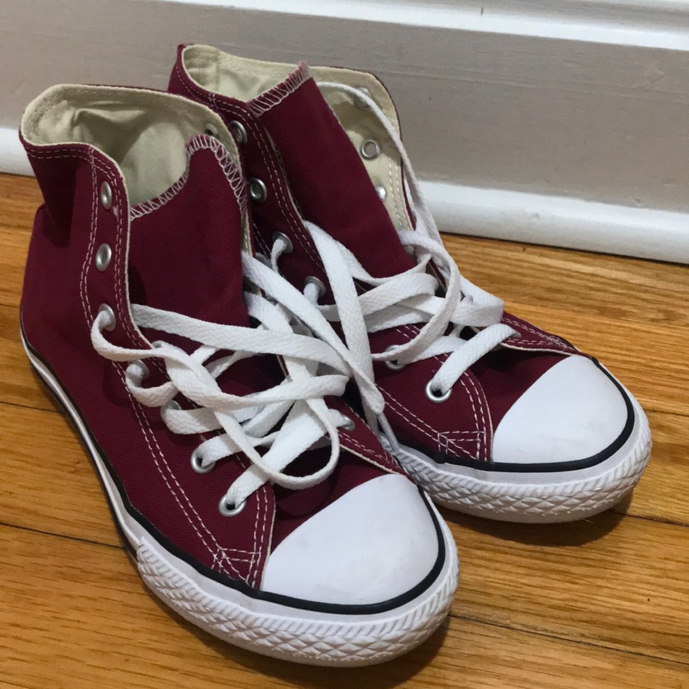 Converse Burgundy High Tops